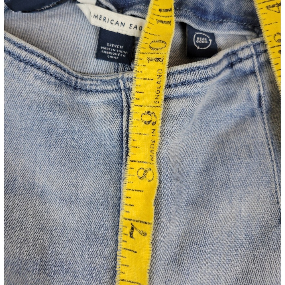 American Eagle Luxe Stretch Flare Jeans Light Wash High Rise Pull On S L555TLN - Picture 4 of 11